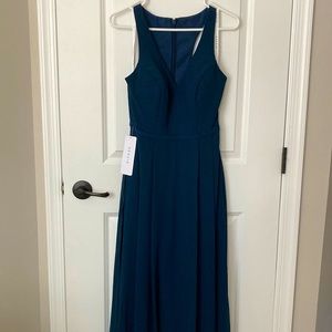 Azazie - Size 4 Navy Mimi Bridesmaids Dress